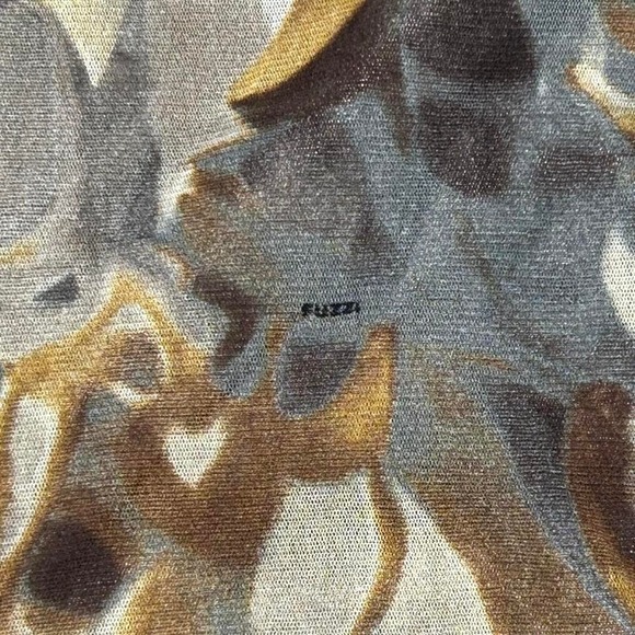 Y2K era Fuzzi Italy Sheer Mesh Abstract Print Midi Dress Size M - Picture 7 of 7